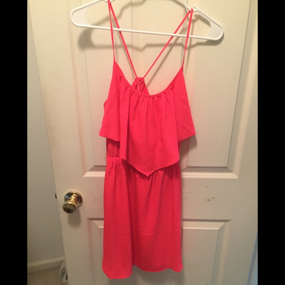 Coral Dress with Pockets